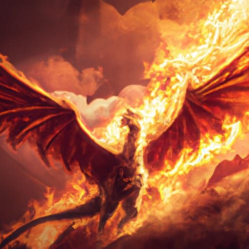 Griffin in Flight: Epic Digital Matte Painting