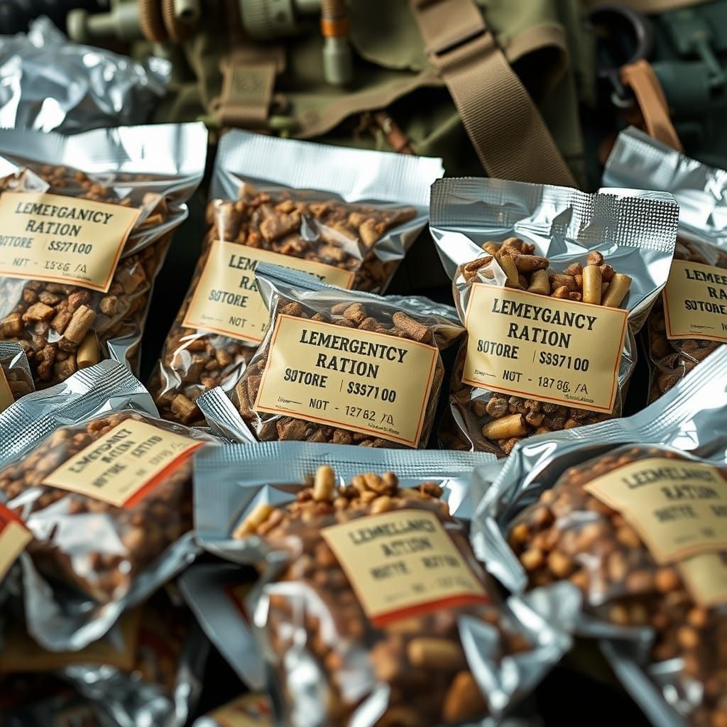 Futuristic Emergency Rations in Digital Art Style