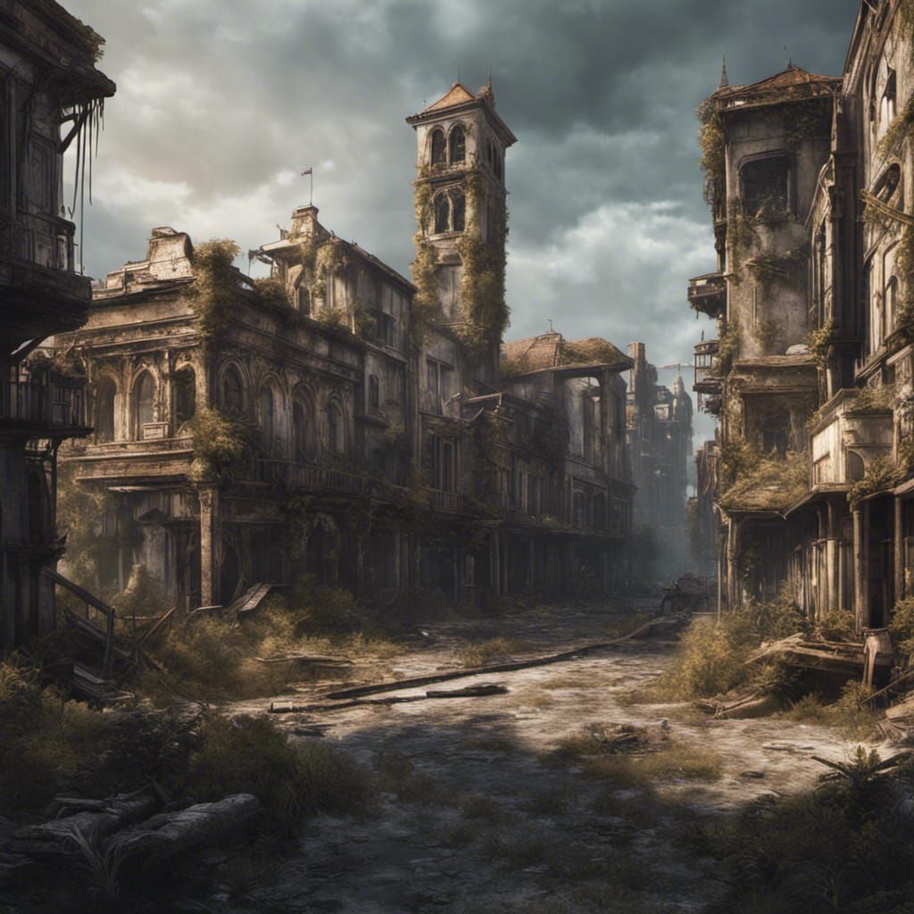 Post-Apocalyptic St. Augustine: Detailed Matte Painting