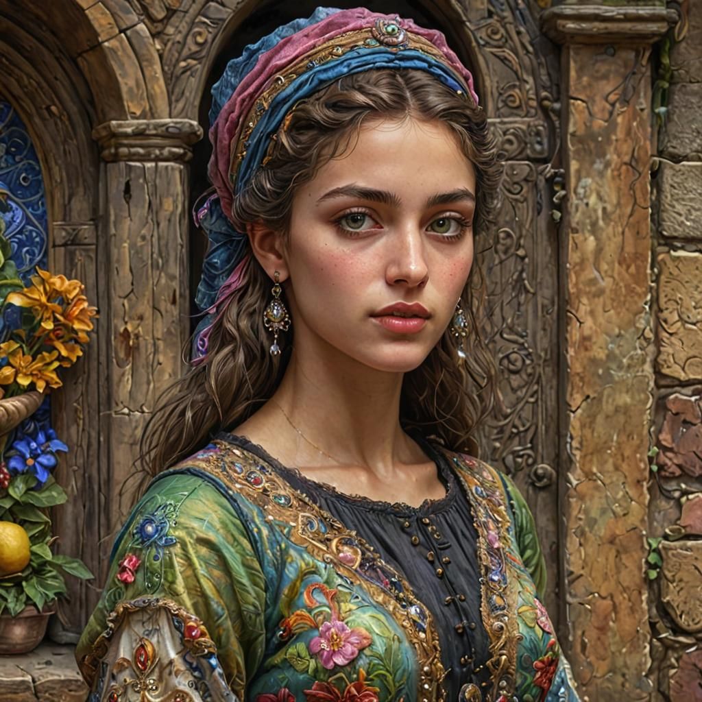 Italian Woman in Baroque Concept Art