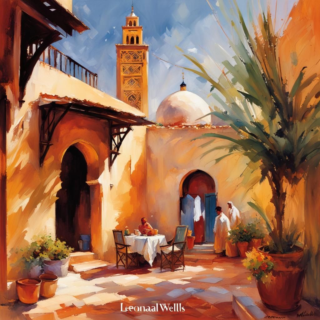 Exotic Morocco: Vibrant Culture in Impressionistic Style