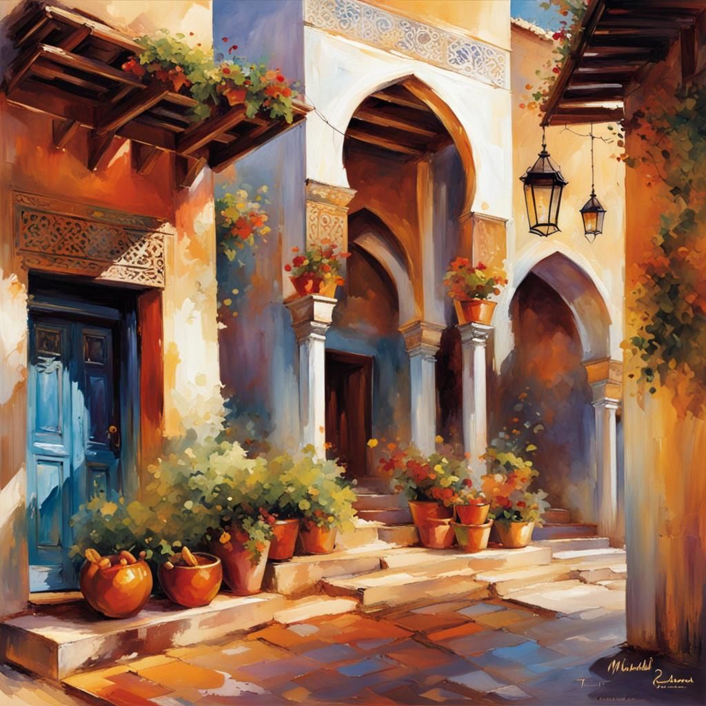 Exotic Morocco: Impressionistic Travel Scene