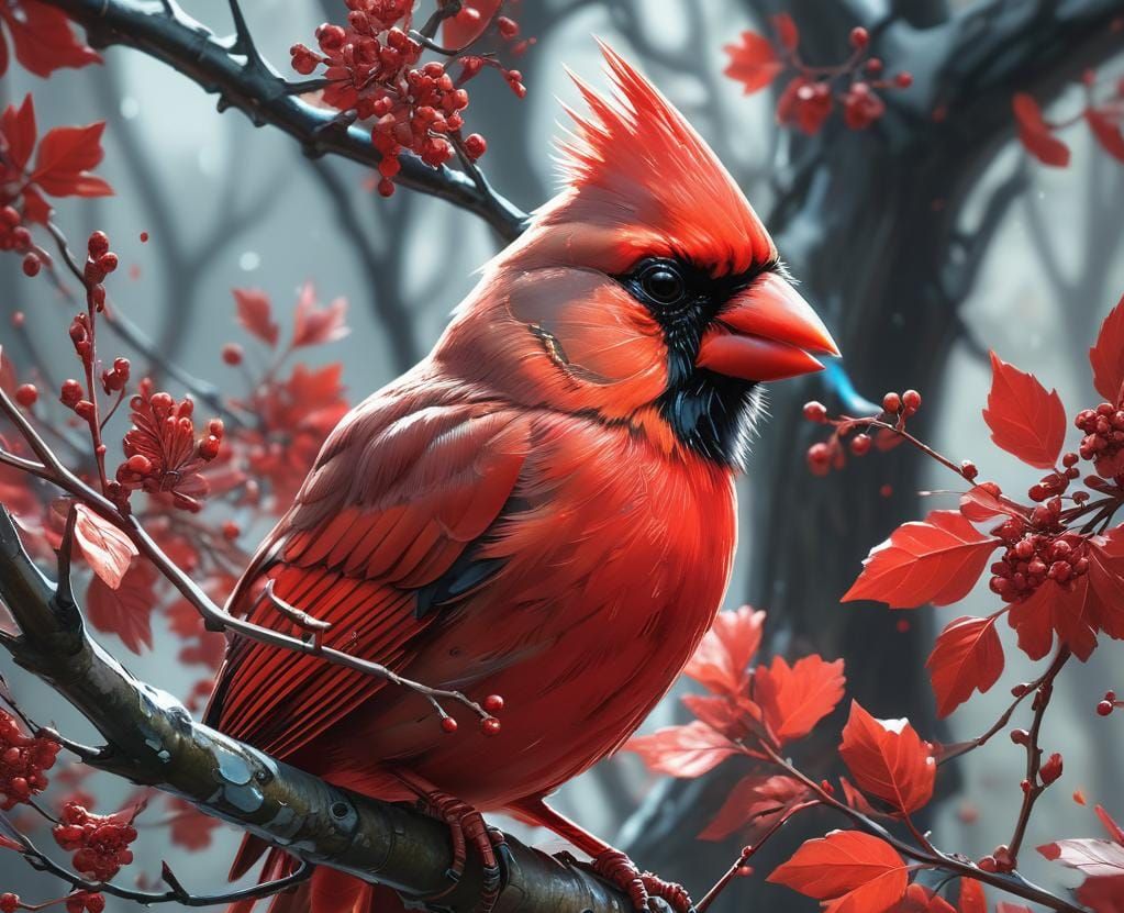 Hyperdetailed Cardinal Portrait in Dynamic Lighting
