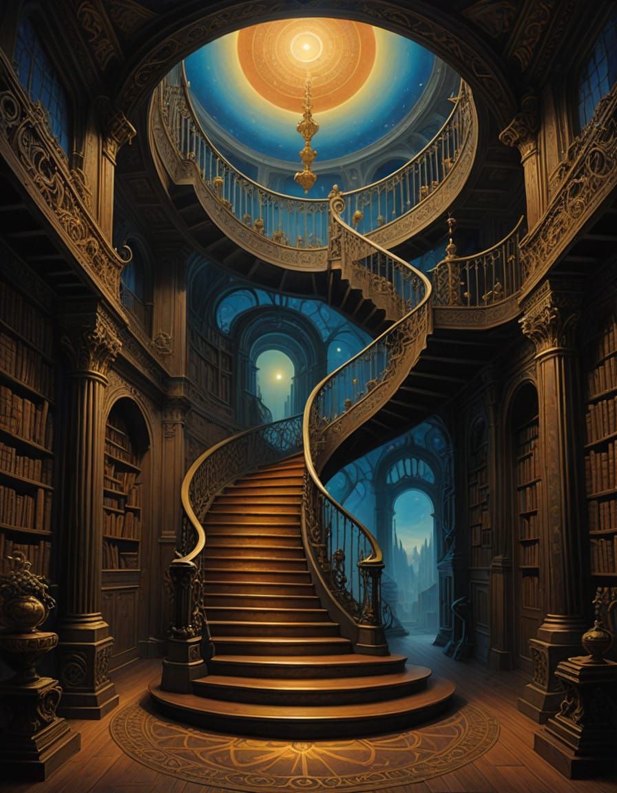 Ethereal Staircase Ascends into Celestial Realm