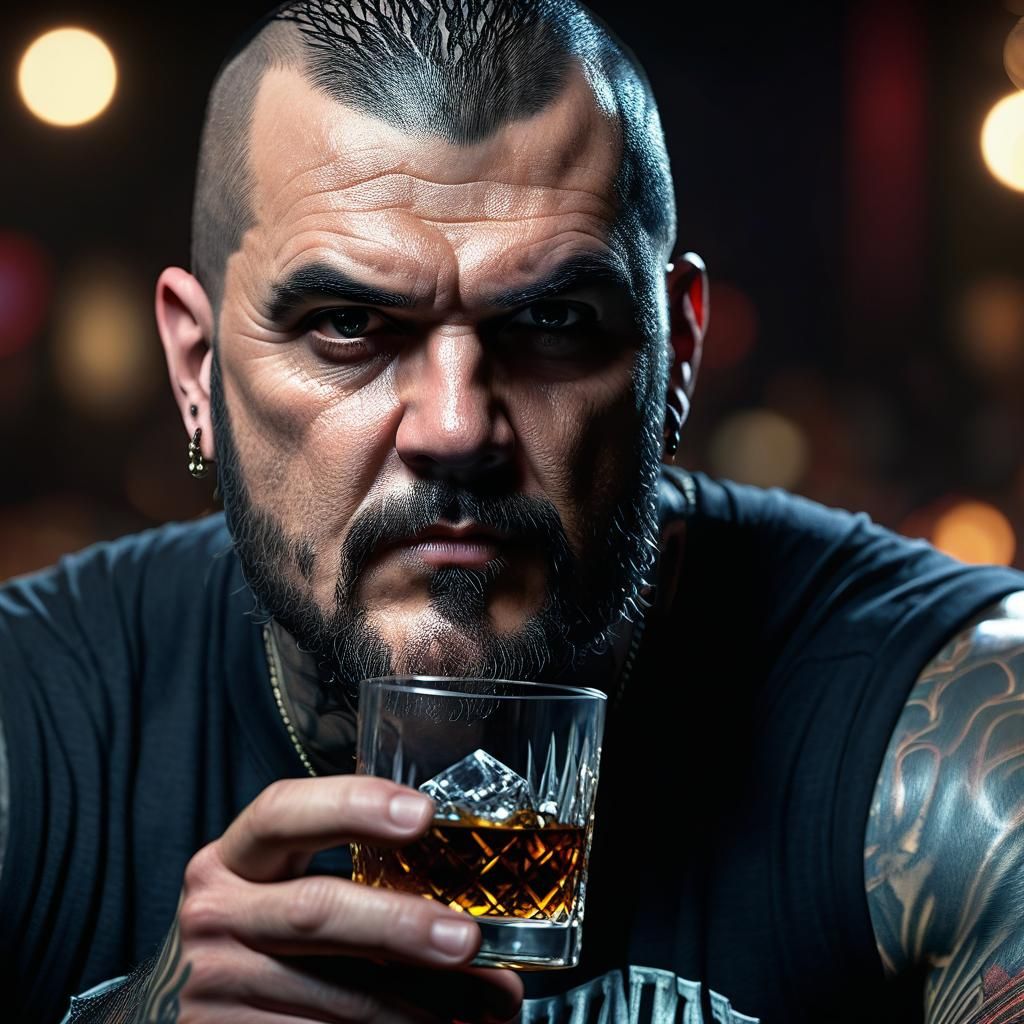 Phil Anselmo drinking whiskey