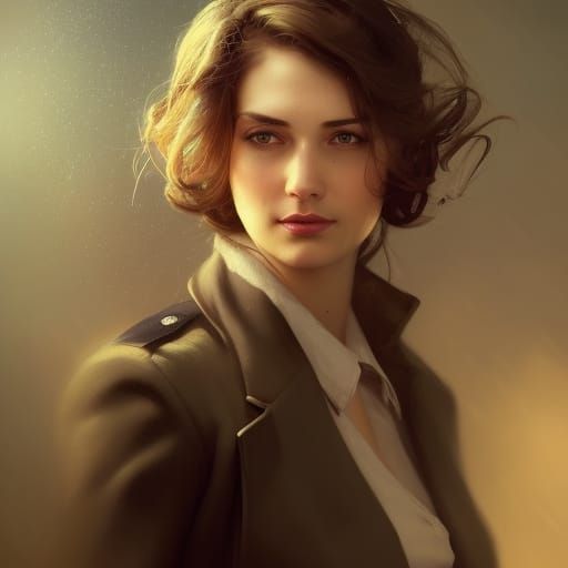 Intricate Portrait of Investigator in Art Nouveau Style