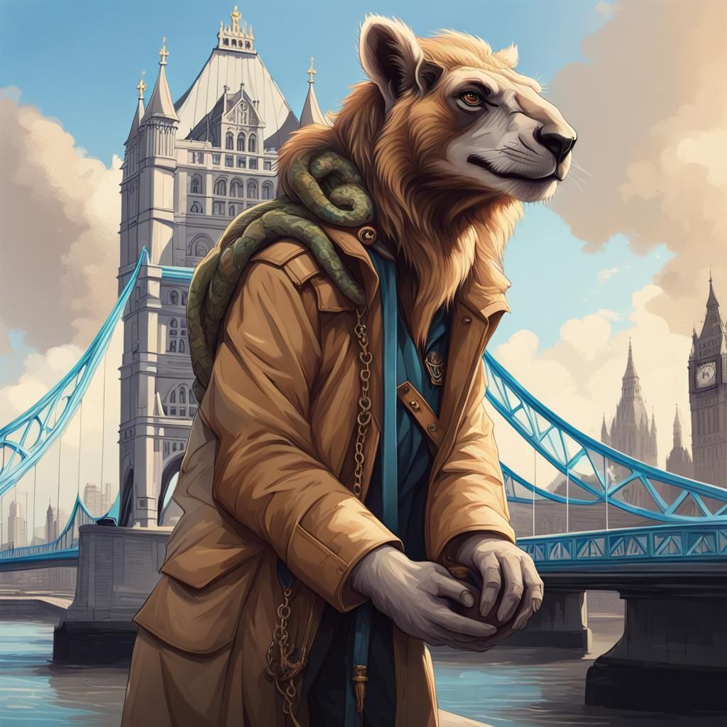 Fantastic Hybrid Animal on Tower Bridge