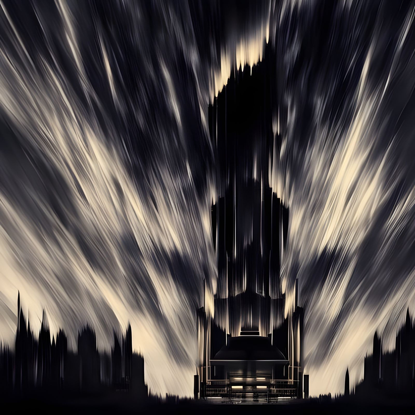 Futuristic Fractal Cityscape with Spires in Photorealistic S...