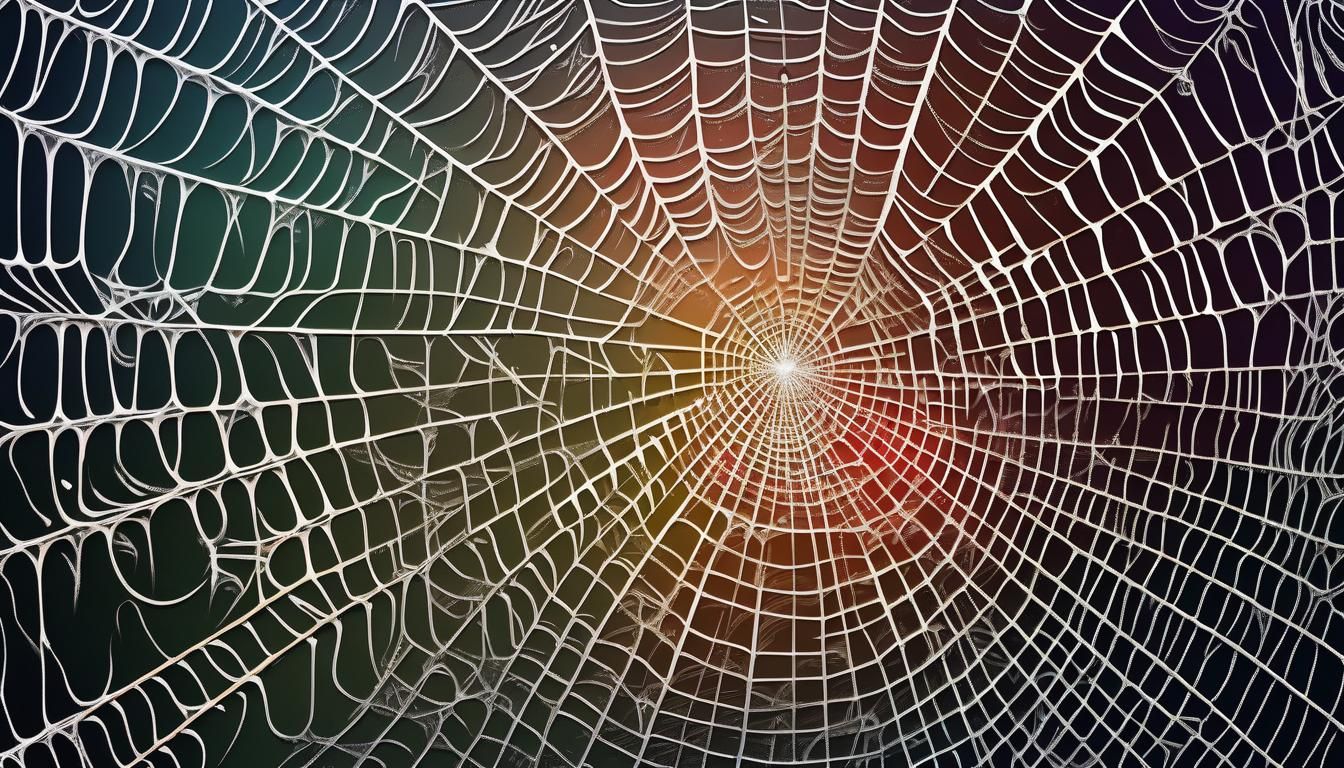 Psychedelic Spiderwebs in High Detail