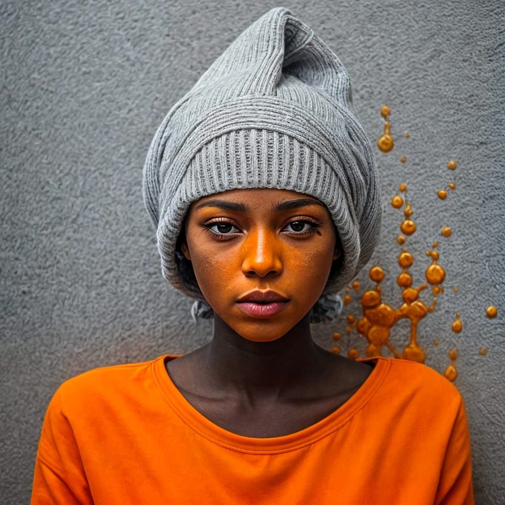 Vibrant AI Image of the Word Orange