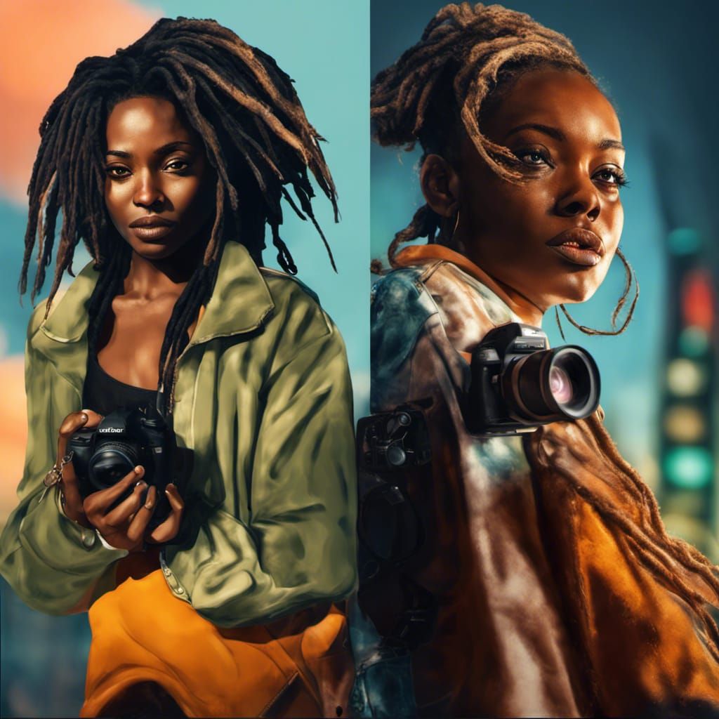 African American Photographer with Burj Khalifa Backdrop