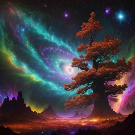 Cosmic Explosion: Galaxy Singularity in Van Gogh Style