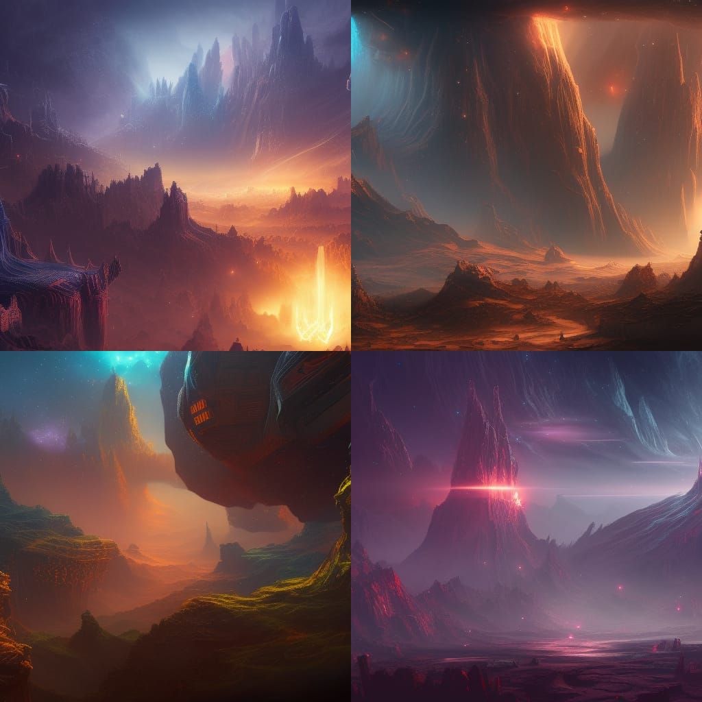 Fantastical Space Concept Art in Deep Color