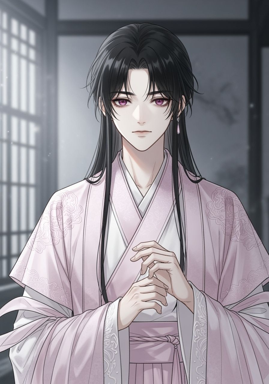 Anime Boy in Pink Hanfu, Heaven Official's Blessing Style