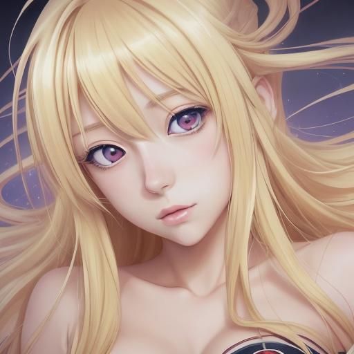 Hypnotized Blonde Woman in Anime Style