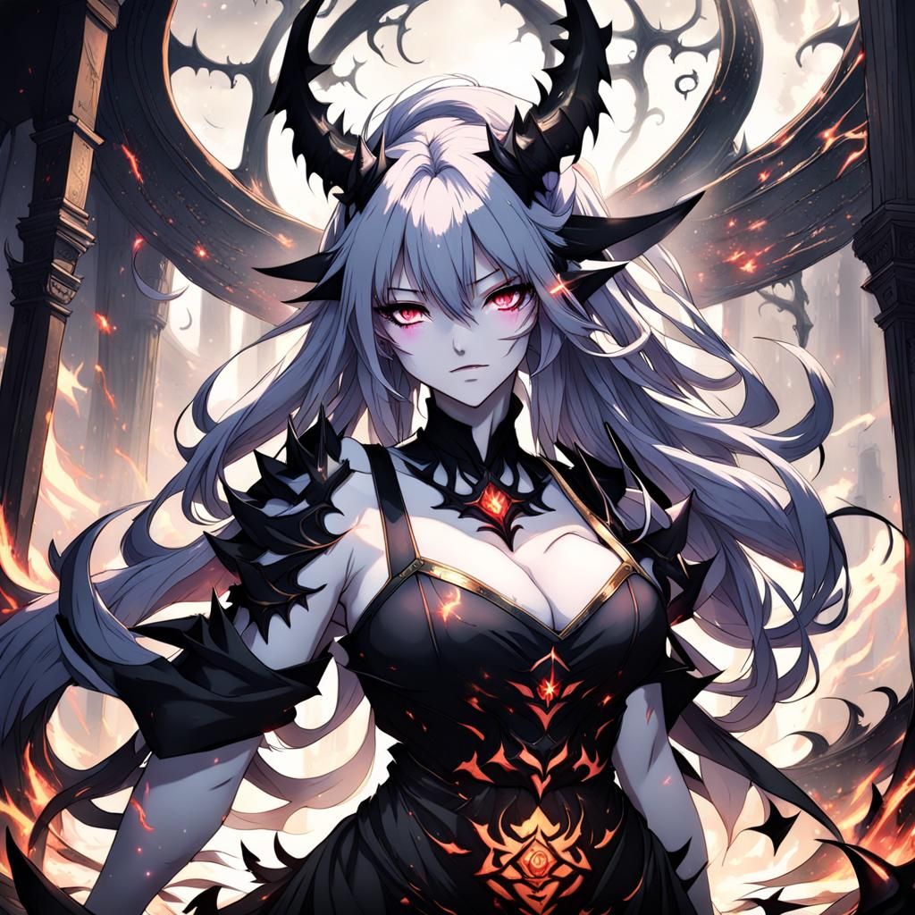 Anime Demoness: Curvy and Mystical Fantasy Art