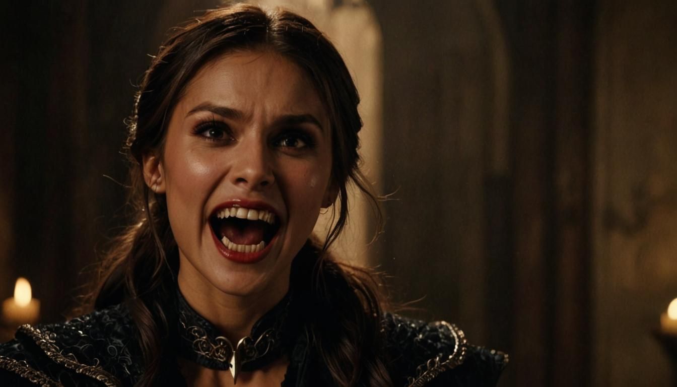 Nina Dobrev as a Fierce Vampire