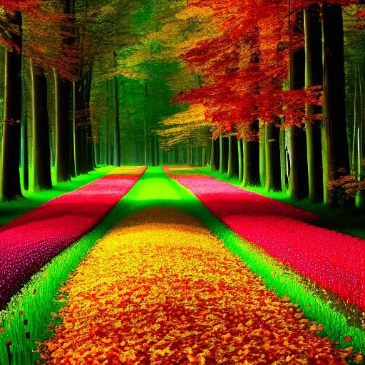 Tulip Forest Floor in Vivid Colors
