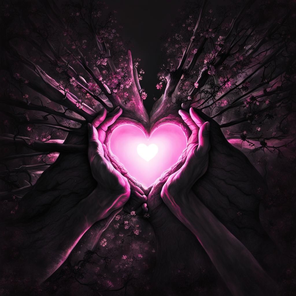 Pink Abstract Heart and Soul