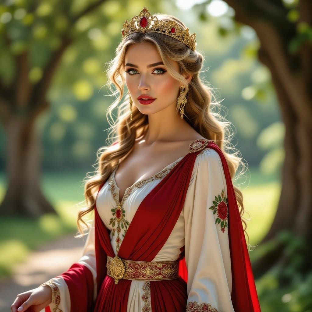 Georgian Fertility Goddess Ainina in Ancient Sacred Grove