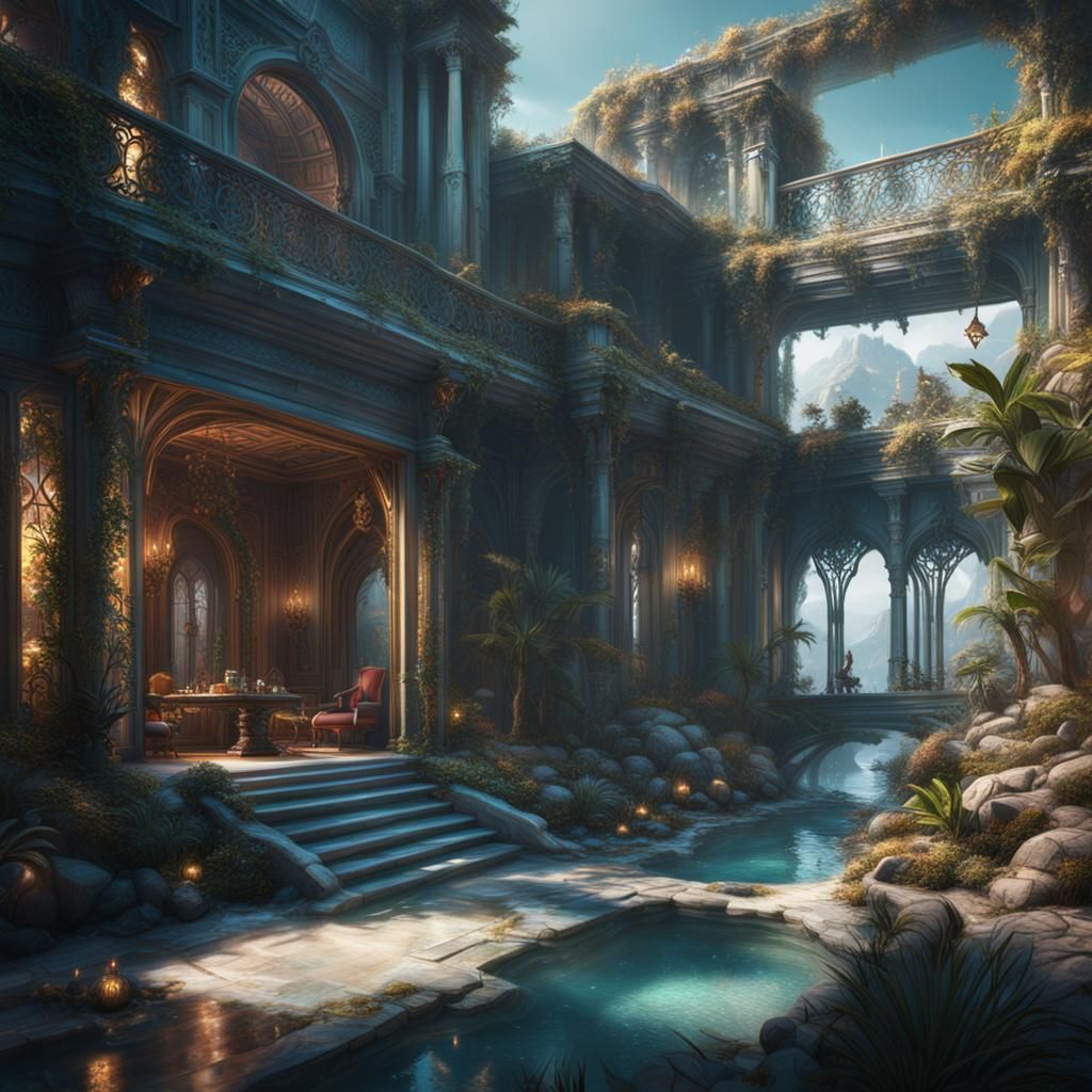 Futuristic Villa Vacation Concept Art