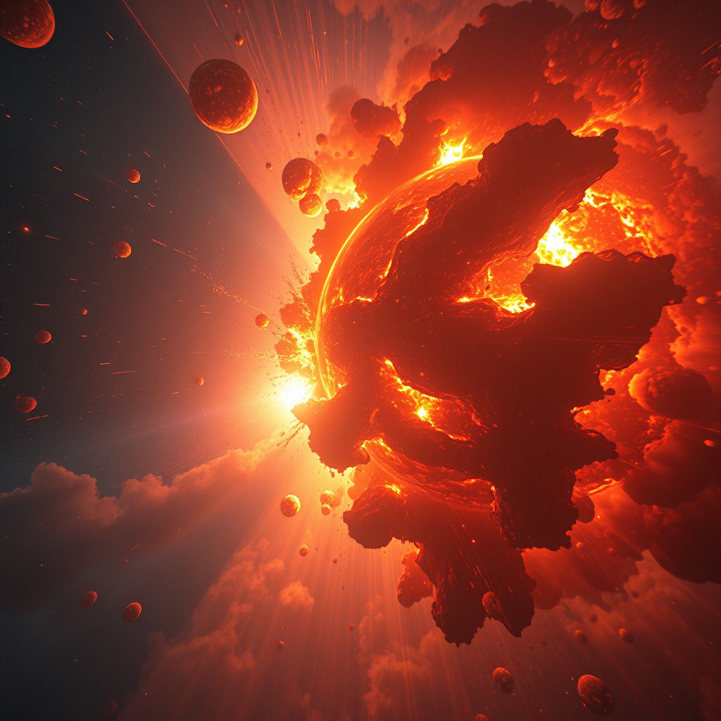 Spectacular Sun Explosion in Deep Space