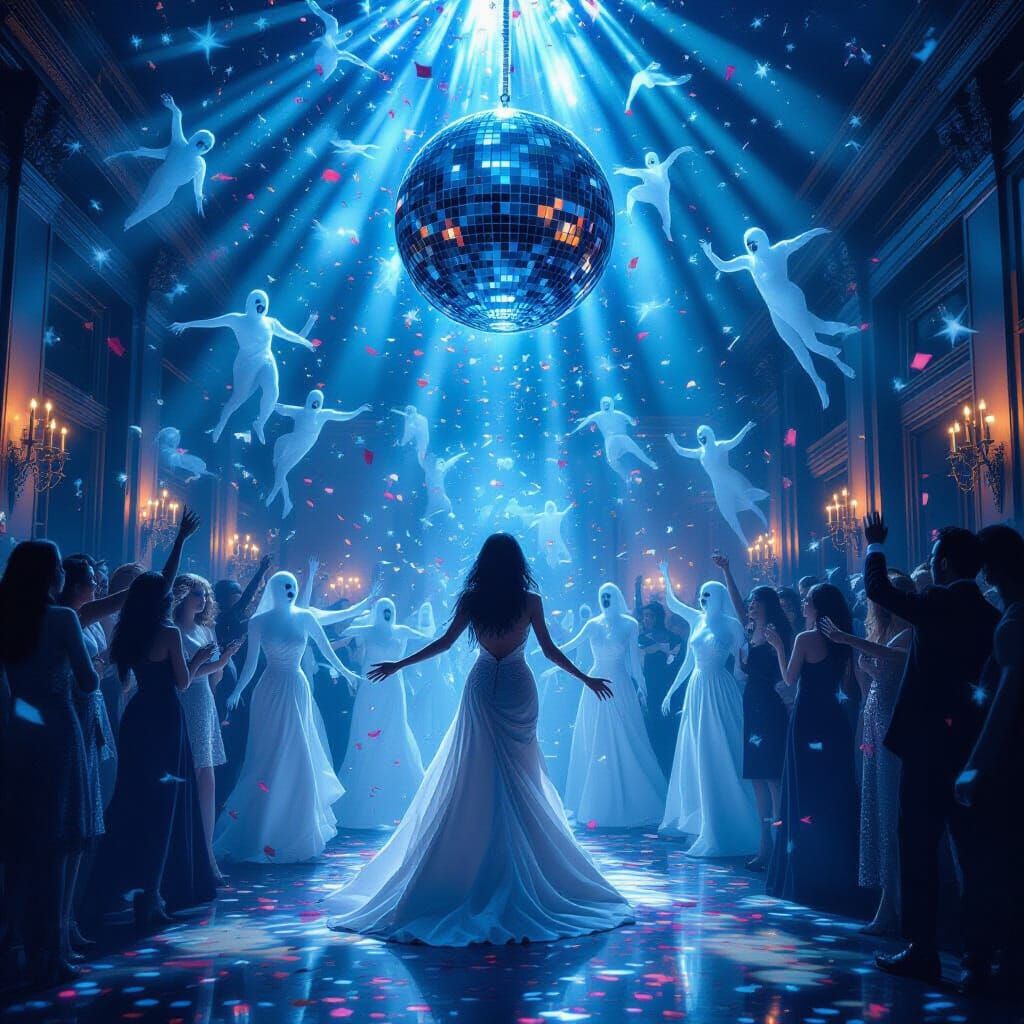 Haunted New Year's Eve Party With Spectral Revelers