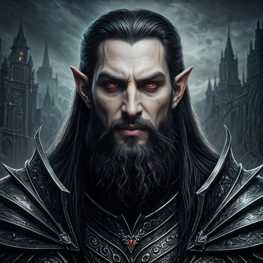 Dark Fantasy Vampire Lord in Scenic Castle, High Detail, 8K ...