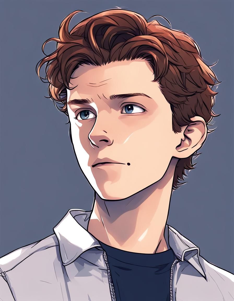Tom Holland in Anime Style