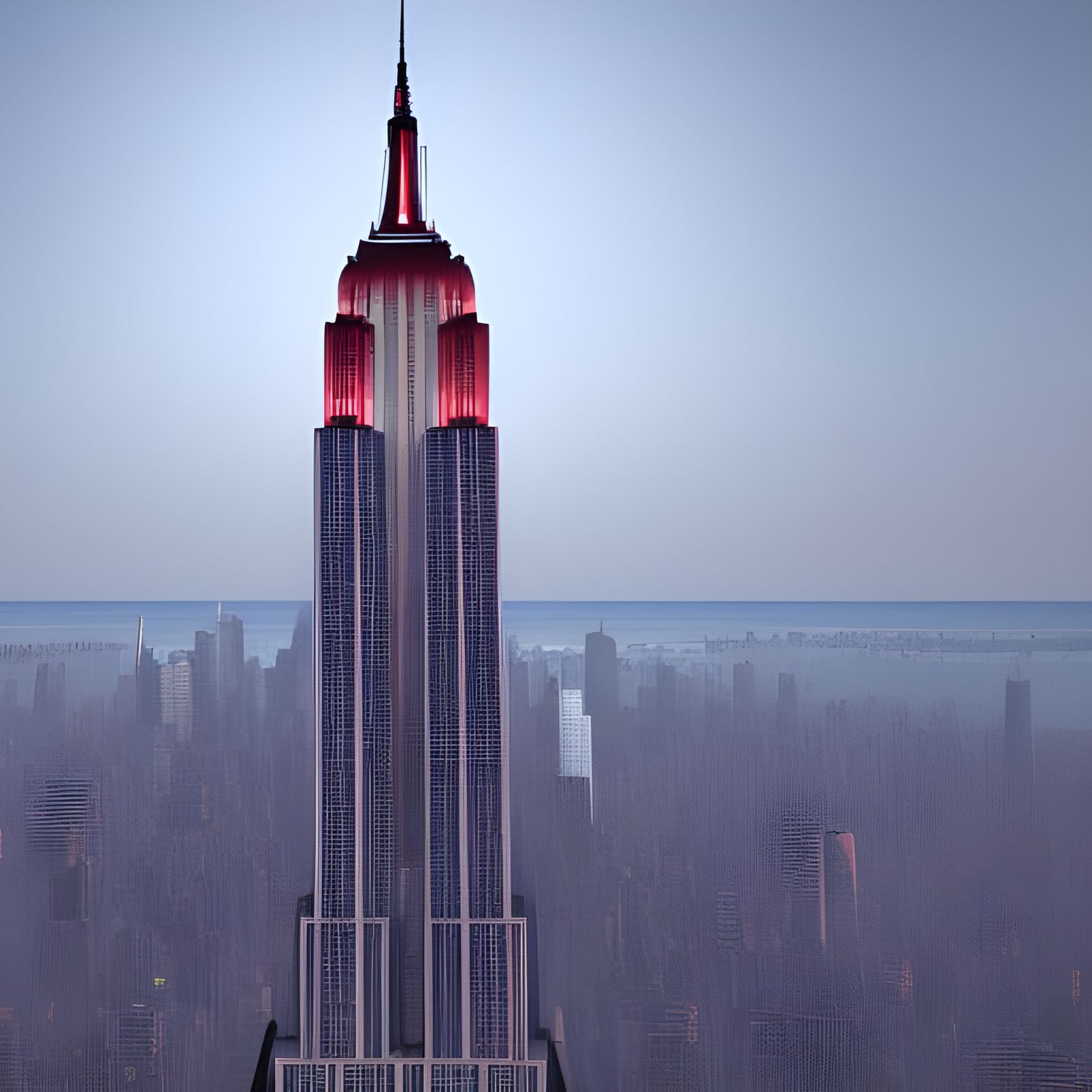 Fantastical Empire State Building in Detailed Matte Painting