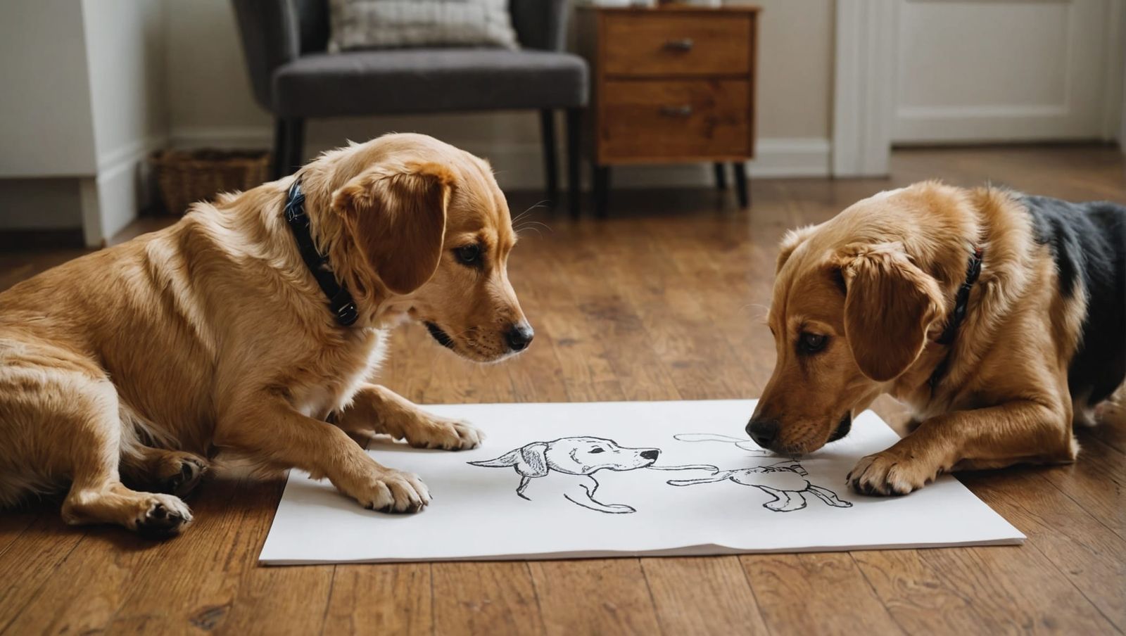 Dogs Drawing Each Other