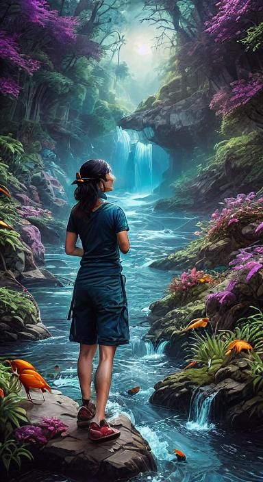 Ethereal Goldfish Dreamscape: A Mesmerizing Scene