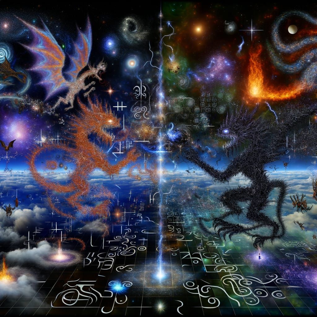 Epic Battle of Gods in Collapsing Universe