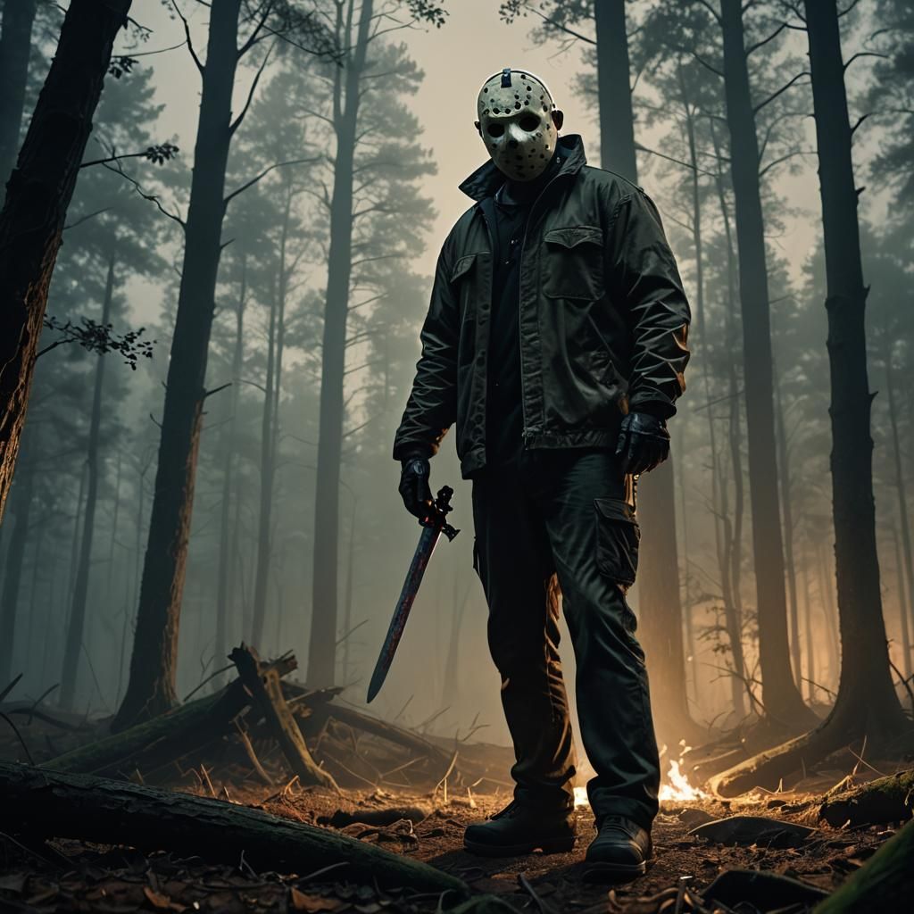 Jason Voorhees in Dark Forest on Friday 13th