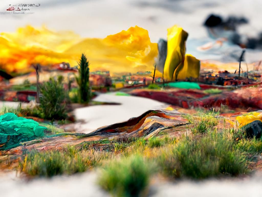 Neo-Expressionist Landscape Vista in 3D