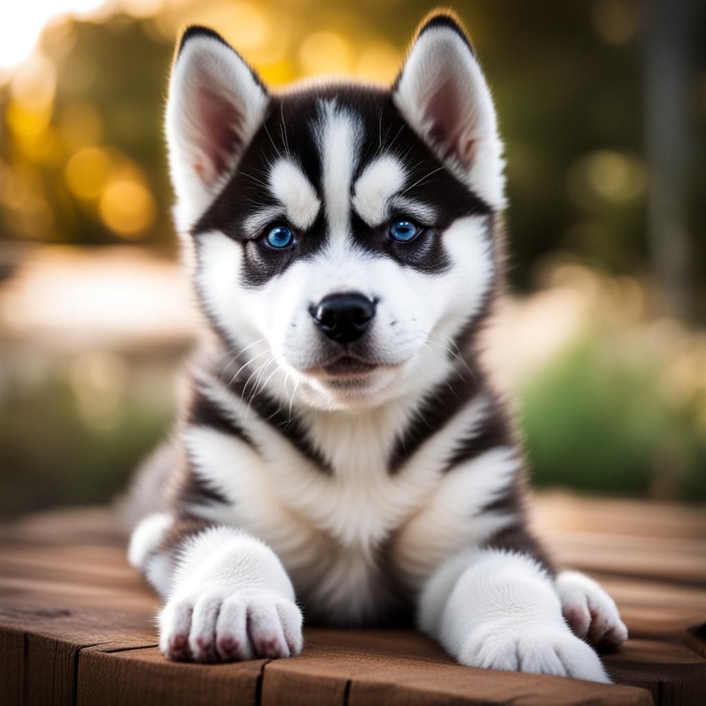 Adorable Husky Puppy Generated by AI