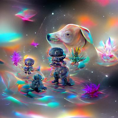 Holographic Cosmic Gathering in Astral Art Style