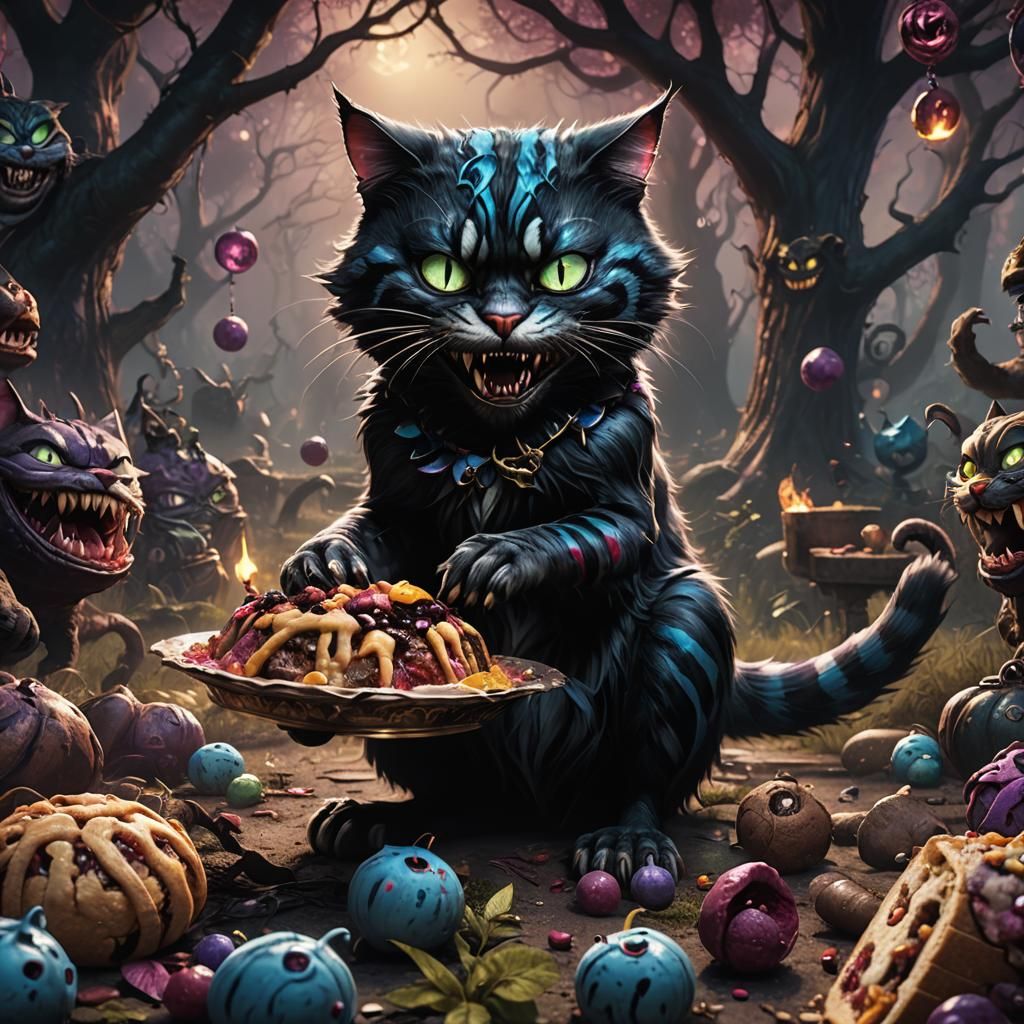 Demonic Cheshire Cat's Dark Feast