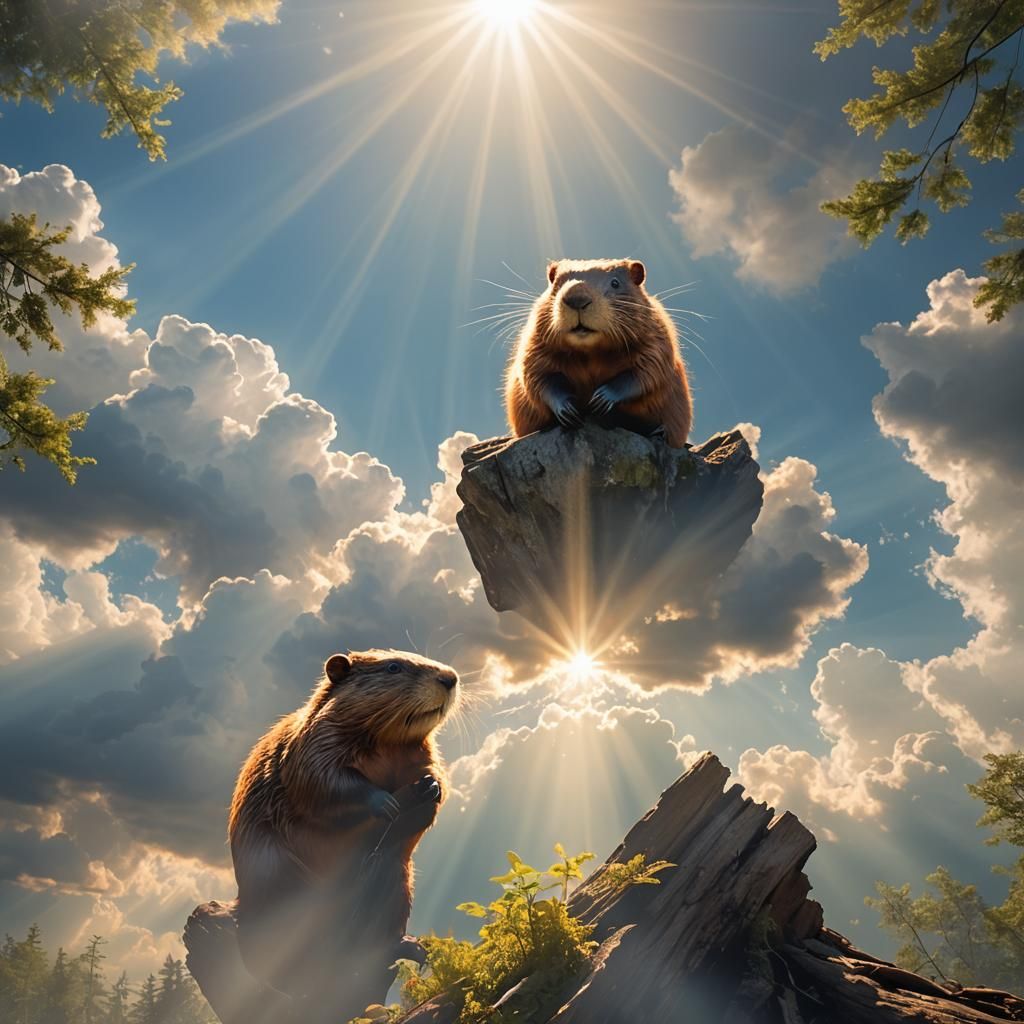Beaver in Divine Sunshine