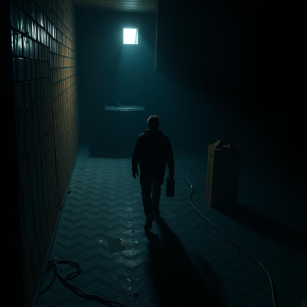 Police Officer Investigates Crime in Cyberpunk City