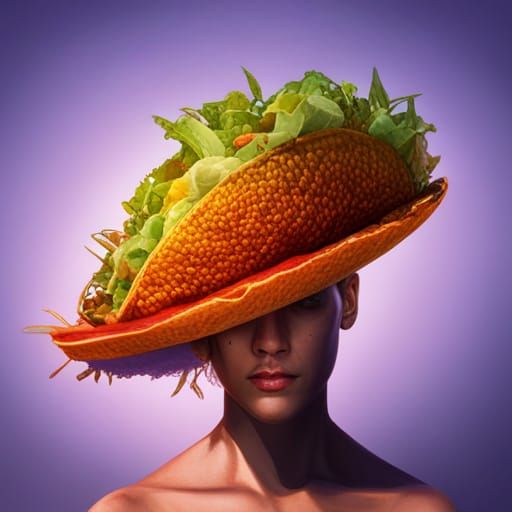 Hyperrealistic Taco Hat Concept Art