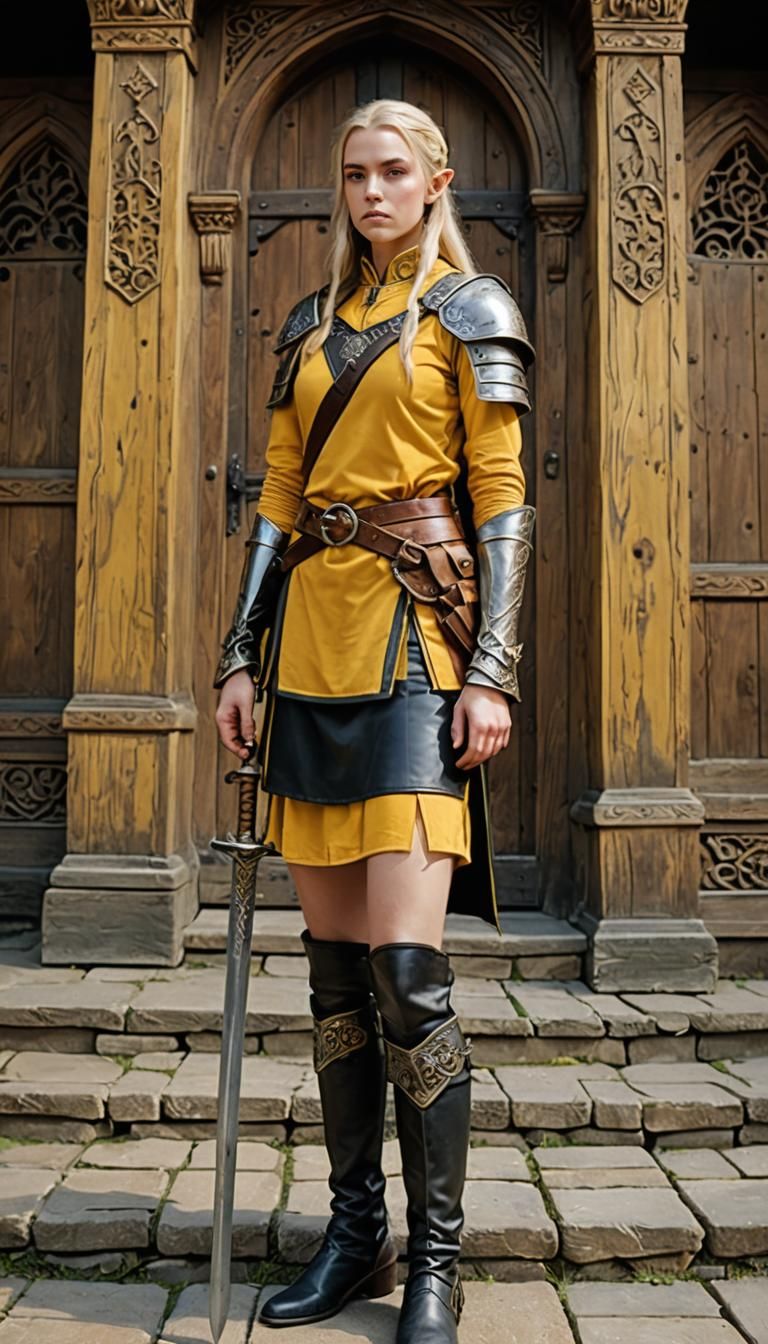 Elven Honor Guard in Medieval Palace