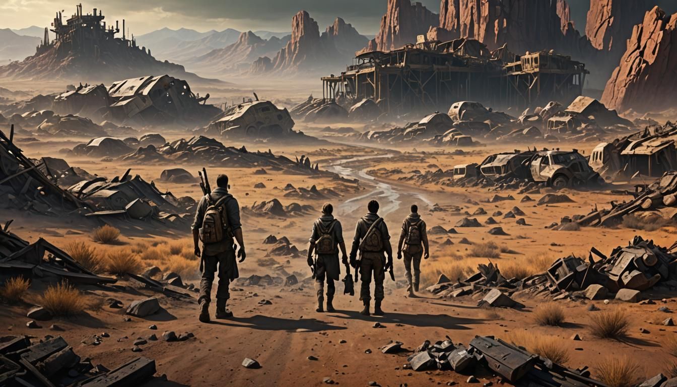 Post-Apocalyptic Survivors Journey Through Wasteland in Zomb...