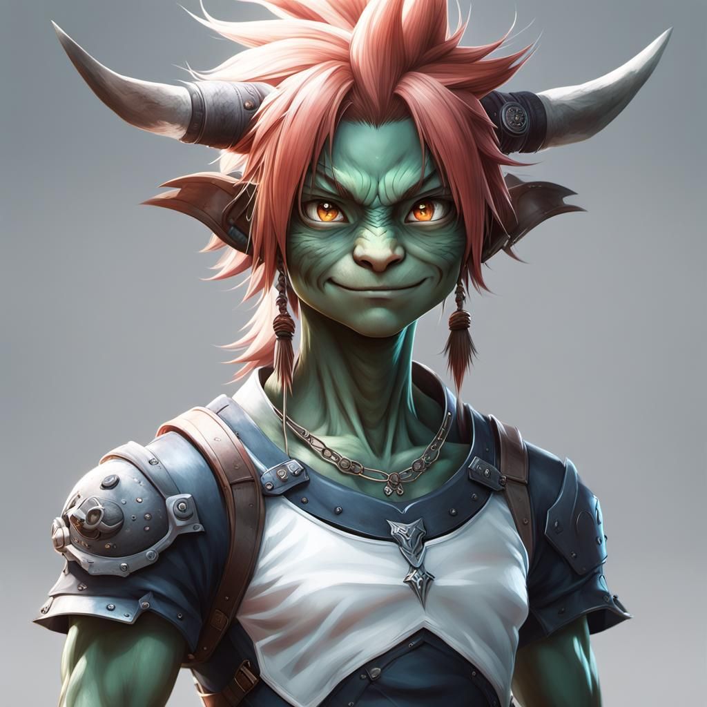 Detailed 3D Anime Internet Troll Concept Art