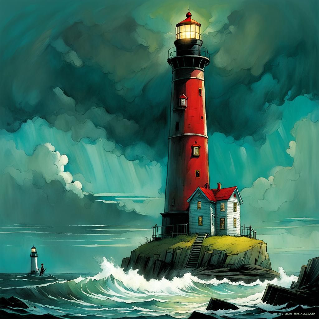 Lighthouse Keeper's Secret: Graphic Novel Illustration