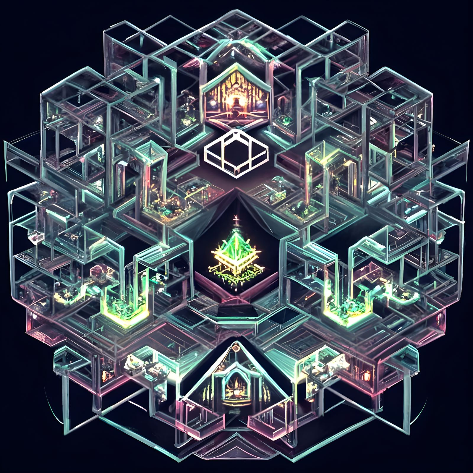 Isometric Philosophical Interrelationships in Naive Art Styl...