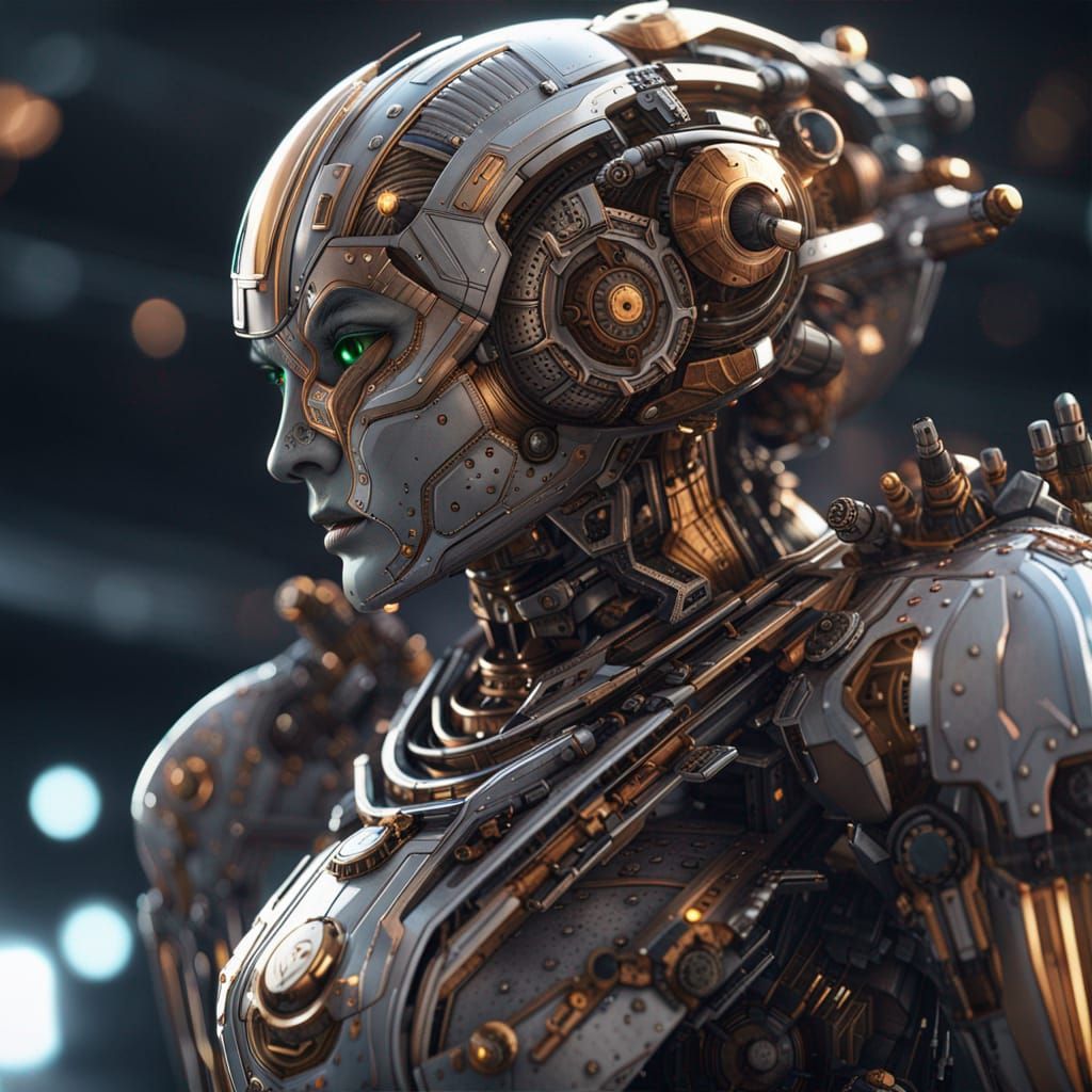 Cyborg Princess Amidala in Sci-Fi Mech Armor