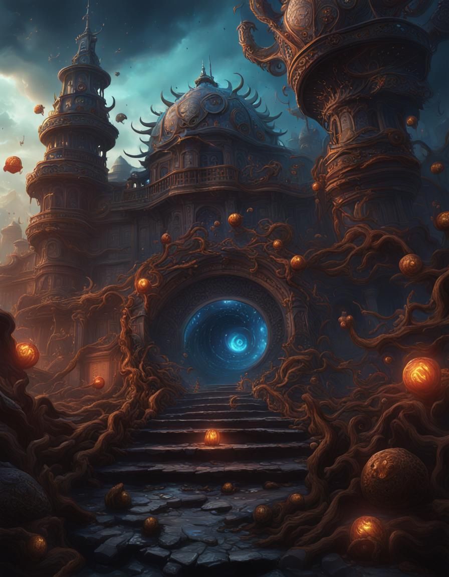 Fantastical Beholder Concept Art in Deep Color