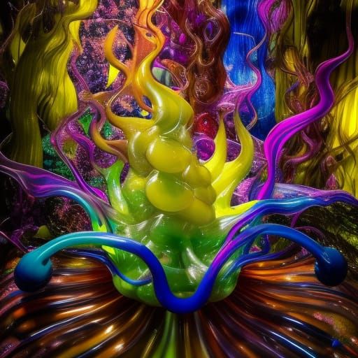 Oogie Boogie Crystal Splash in Surrealist Style