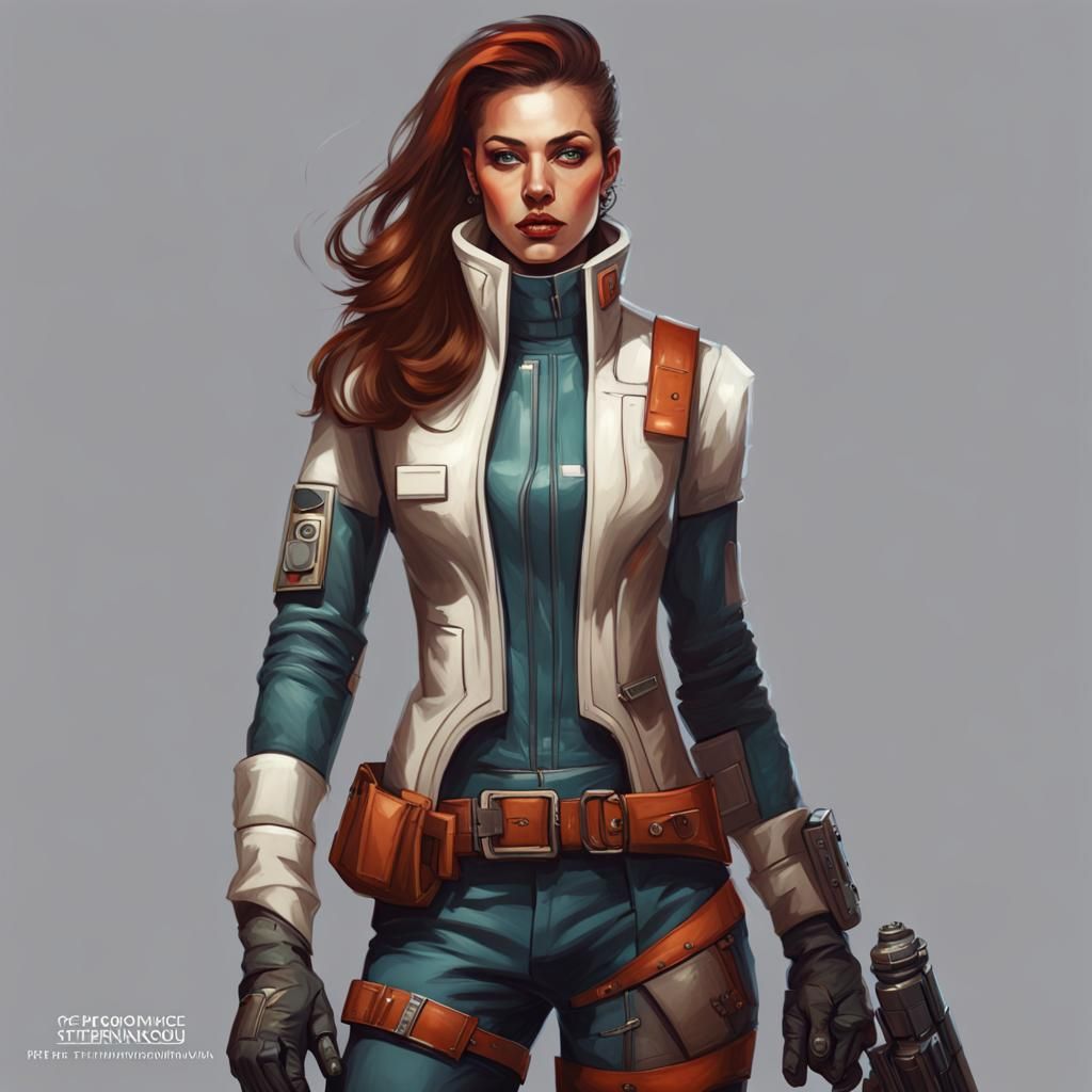Detailed Sci-Fi Smuggler Character Portrait